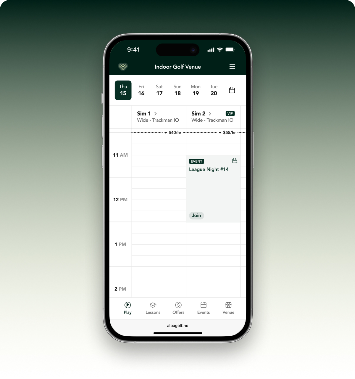 Events built into the booking flow